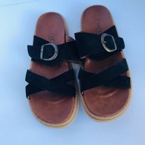Born Black and Brown Sandals